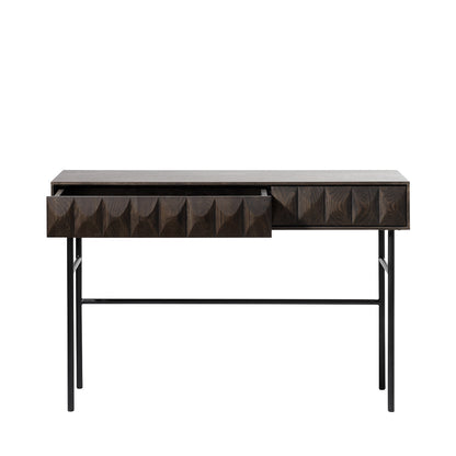 Console 116 cm 1 tiroir - Bois foncé - POSADA