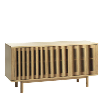 Meuble bas 143 cm 2 portes - Bois - PISA