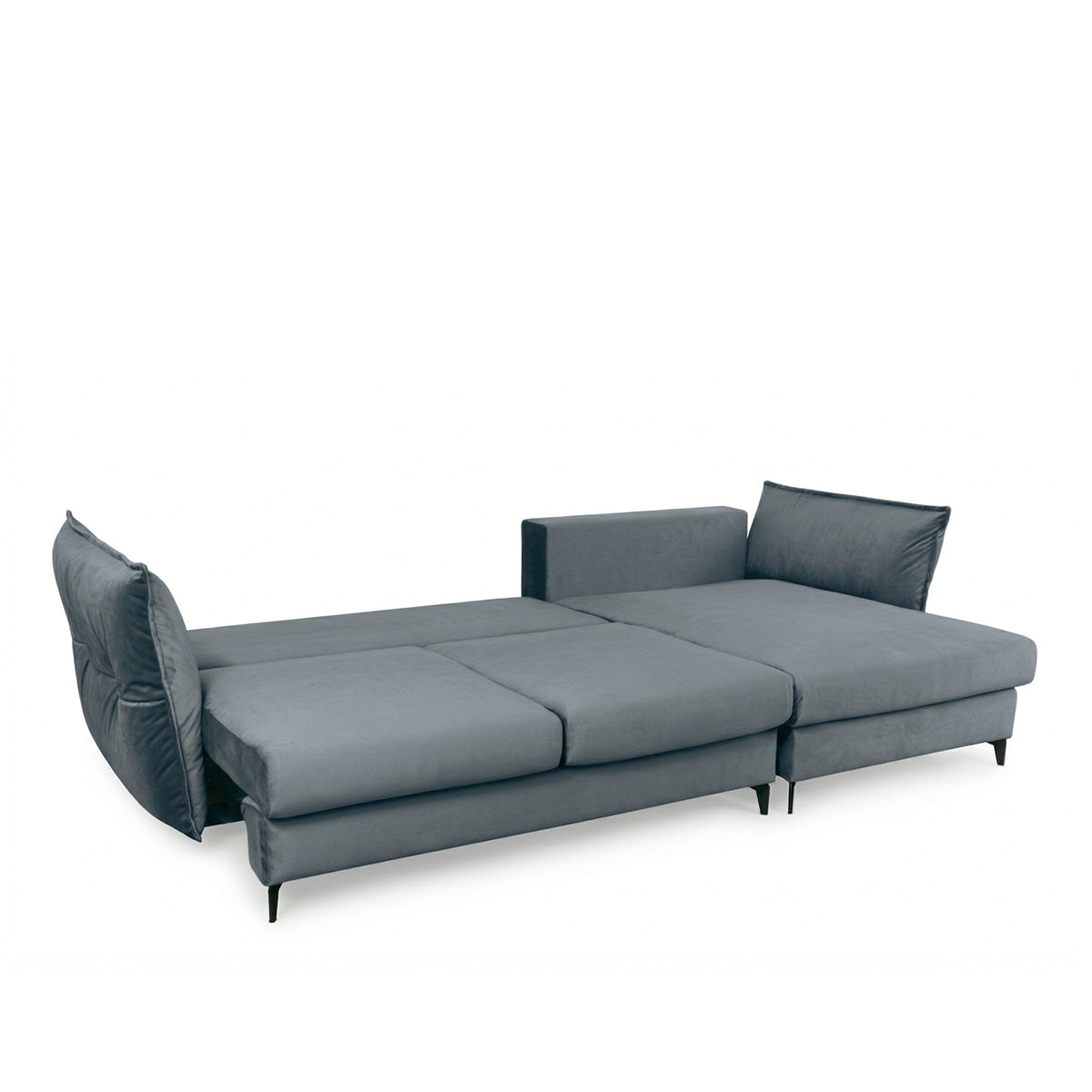 Canapé d'angle convertible - 3 places - Velours - VERDURO