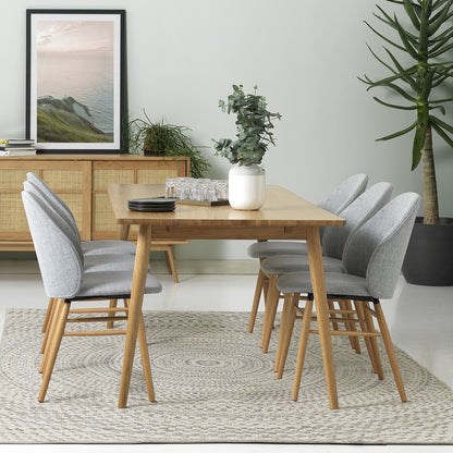 Table à manger 8 personnes 190 cm - Bois - CAPRI
