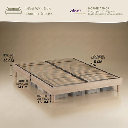 Ensemble literie QUINTESSENCE + accessoires - 30 cm d'épaisseur - Accueil moelleux, soutien ferme