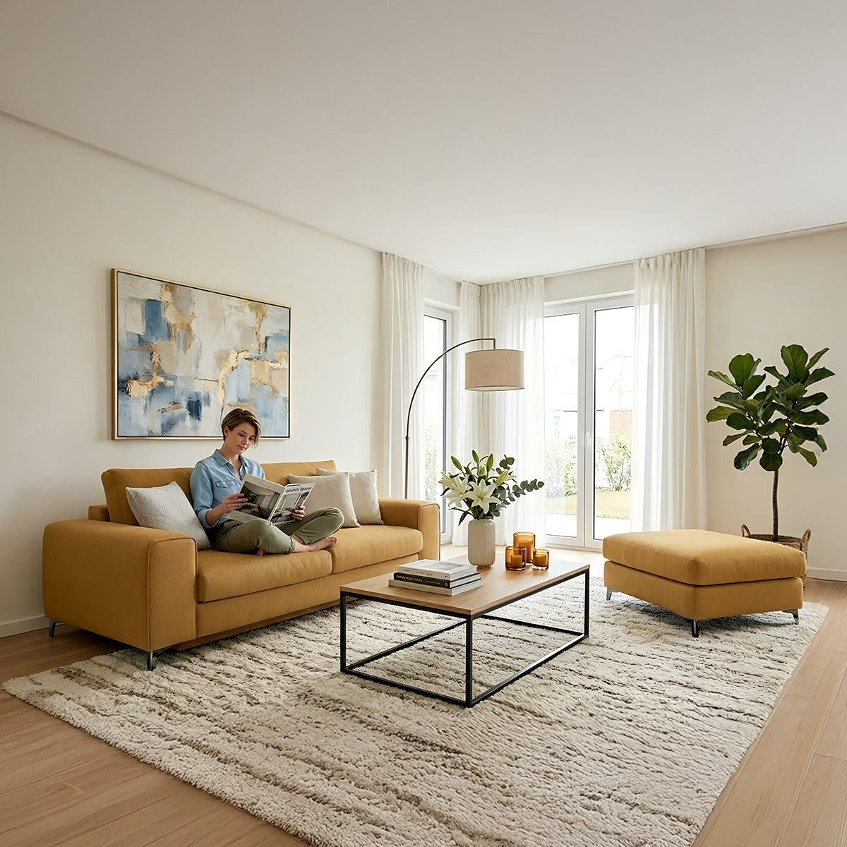 Grand pouf - Tissu - FIESOLE
