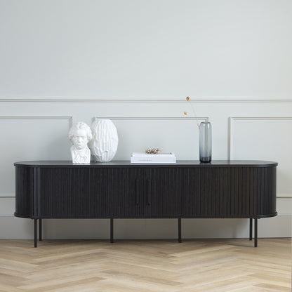 Meuble bas 180 cm 2 portes - Bois - ALBA