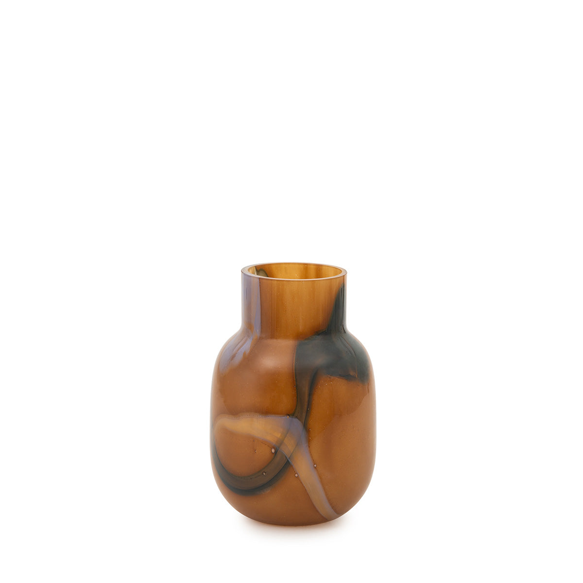 Vase - Verre fumé marron - TINA - 14x20 cm