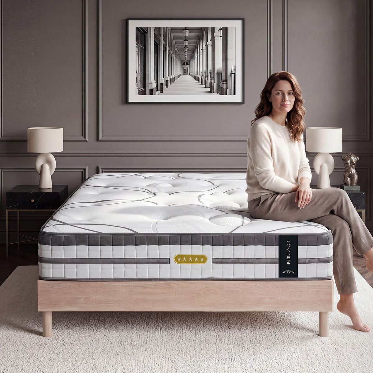 Ensemble Matelas CONCORDE et Sommier SÉLÉNA