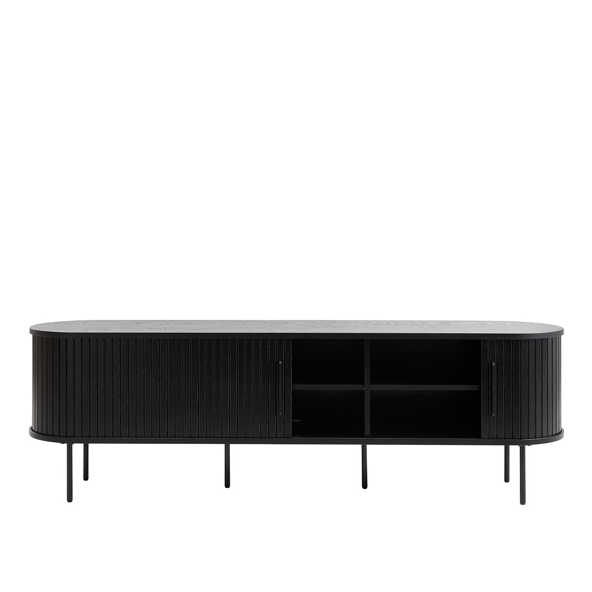Meuble bas 180 cm 2 portes - Bois - ALBA