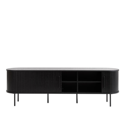 Meuble bas 180 cm 2 portes - Bois - ALBA