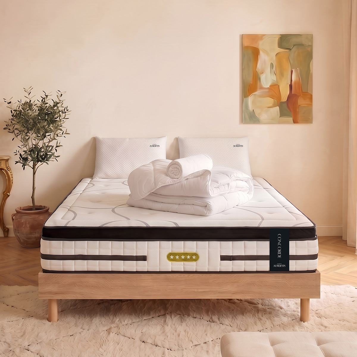 Prêt-à-dormir CONCORDE avec Sommier SÉLÉNA et Accessoires