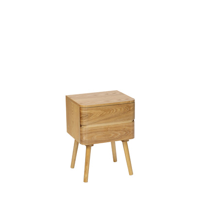 Table de nuit 2 tiroirs - Bois - OGGI