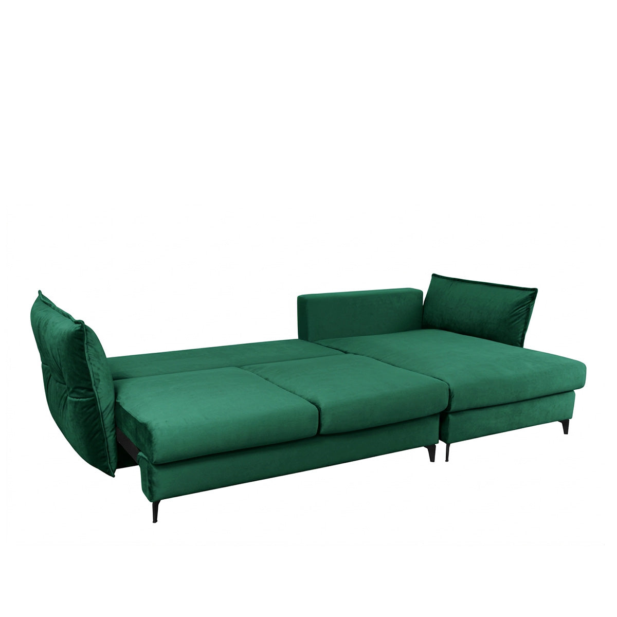 Canapé d'angle convertible - 3 places - Velours - VERDURO