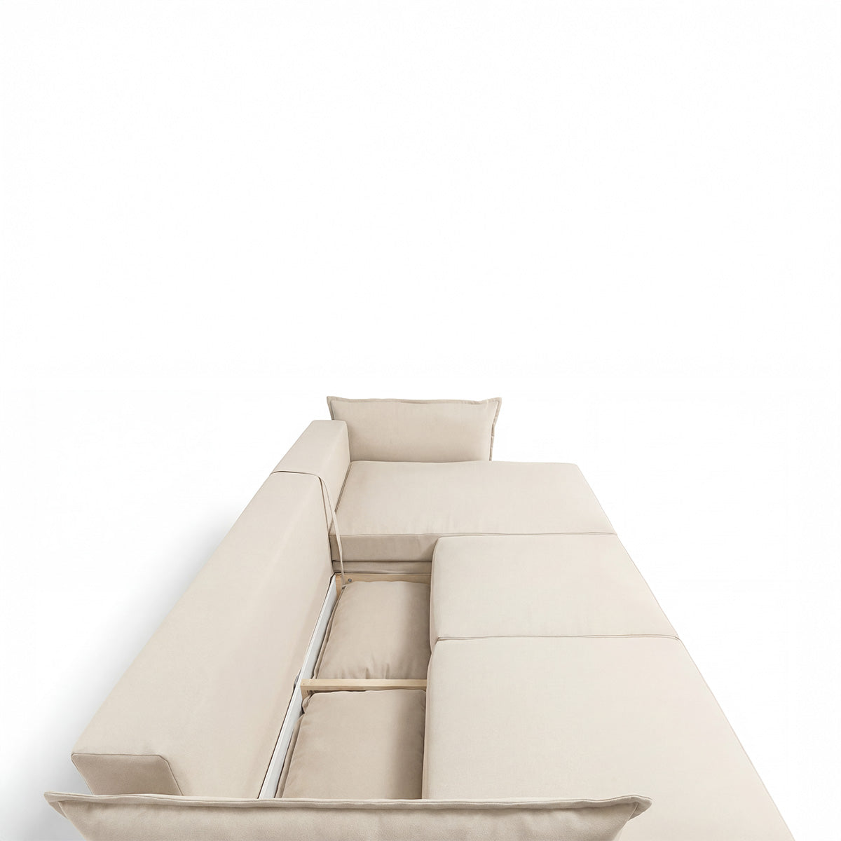 Canapé d'angle convertible - 3 places - Tissu - VERDURO