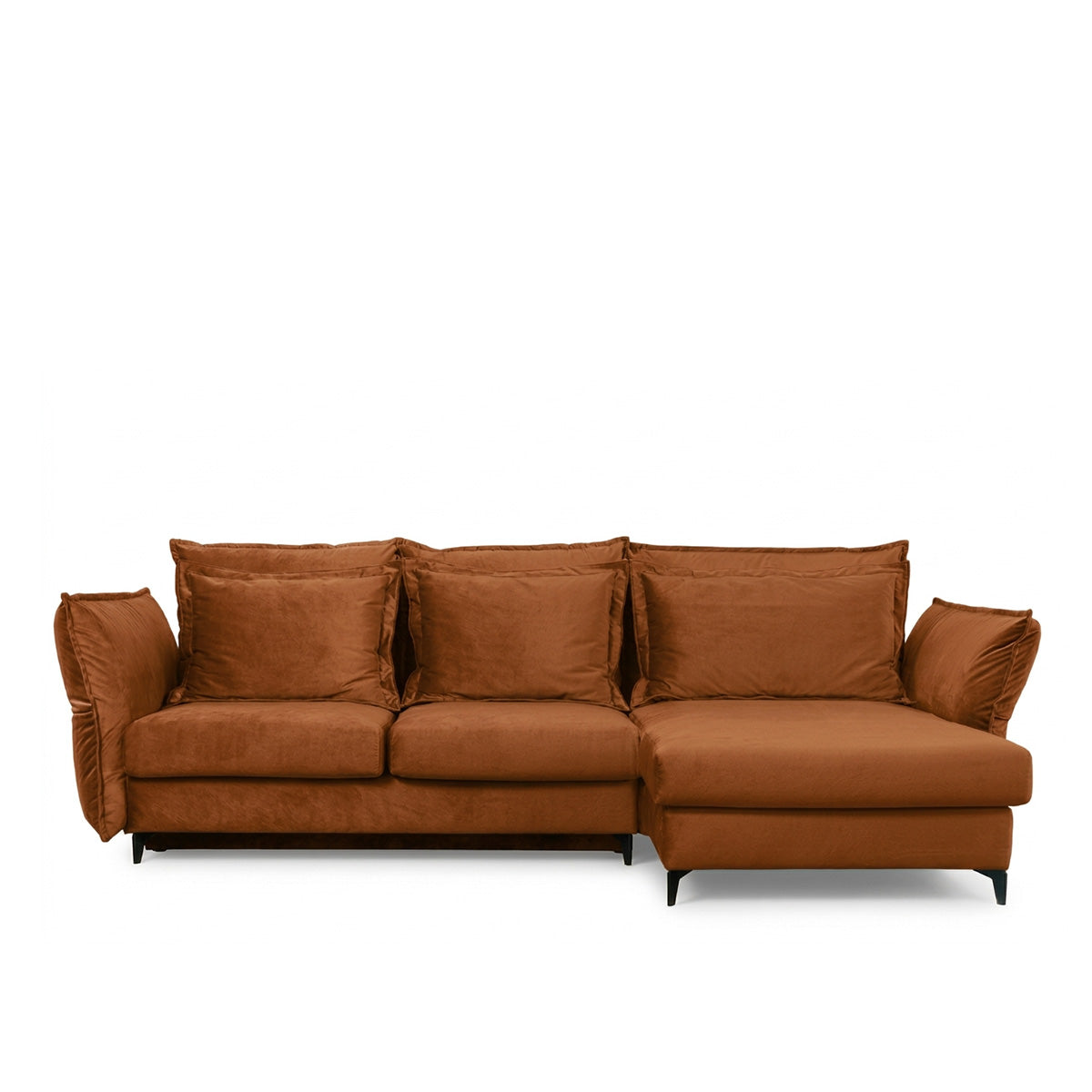 Canapé d'angle convertible - 3 places - Velours - VERDURO