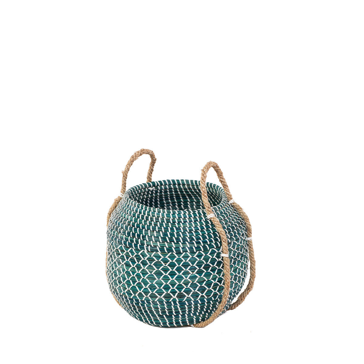 Panier jonc de mer - TURQUOISE