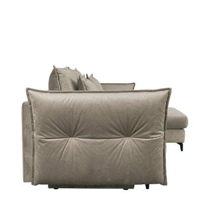 Canapé d'angle convertible - 3 places - Velours - VERDURO