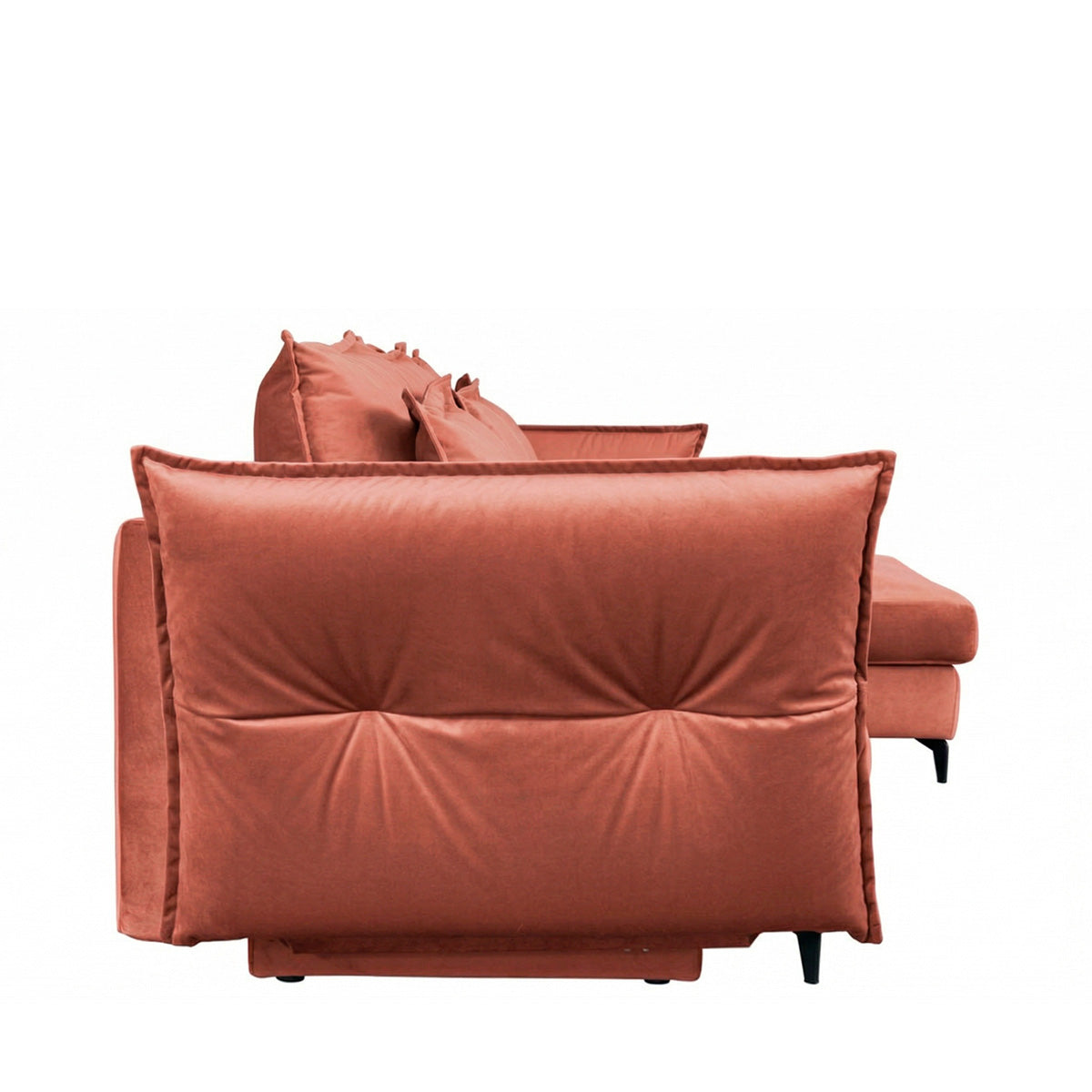 Canapé d'angle convertible - 3 places - Velours - VERDURO
