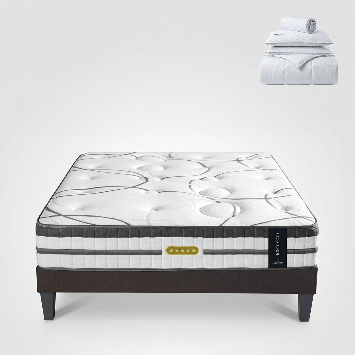 Prêt-à-dormir CONCORDE avec Sommier AURORE et Accessoires