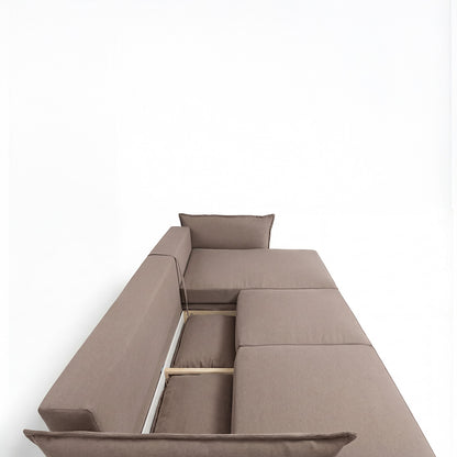 Canapé d'angle convertible - 3 places - Tissu - VERDURO