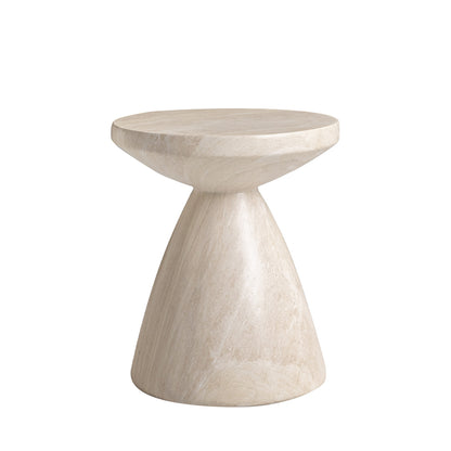 Table d'appoint ronde ø45cm - Effet travertin - SABBIA