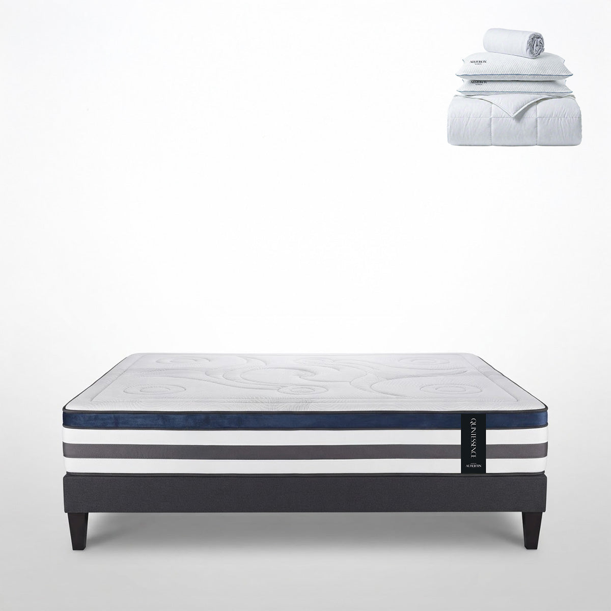 Prêt-à-dormir QUINTESSENCE avec Sommier AURORE et Accessoires