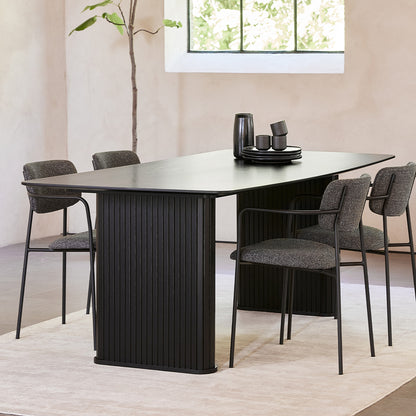 Table à manger 6 personnes 190 cm - Bois - ALBA