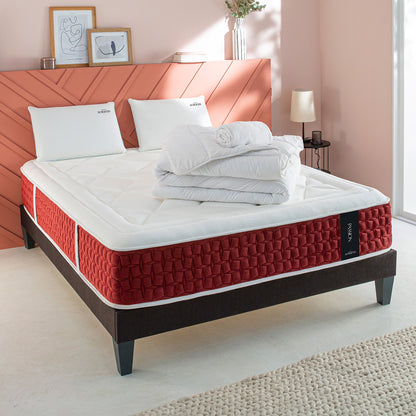 Prêt-à-dormir PASSION avec Sommier AURORE et Accessoires