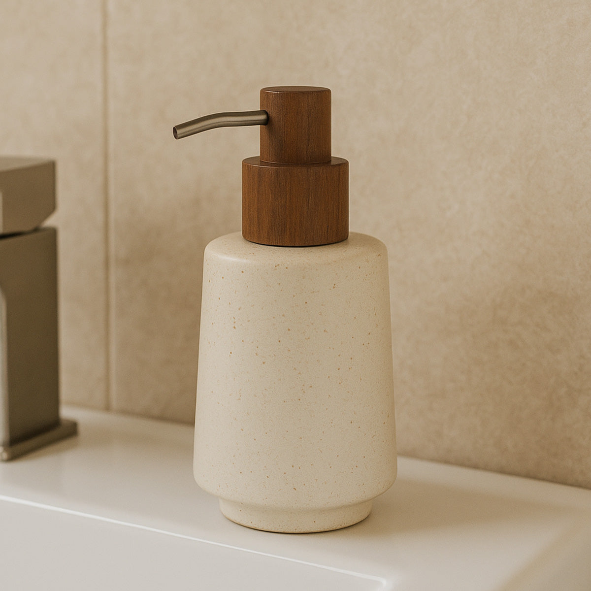Distributeur de savon - Céramique beige - ARMONIA