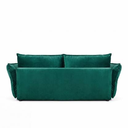 Canapé droit convertible - 3 places - Velours - VERDURO