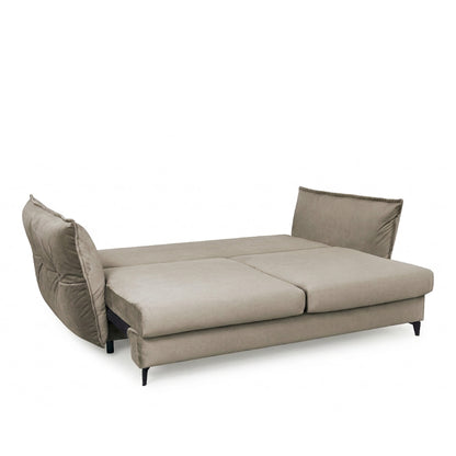 Canapé droit convertible - 3 places - Velours - VERDURO