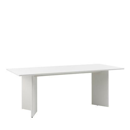 Table à manger 6 personnes 200 cm - Bois gris clair - MIRANO