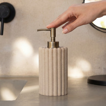 Set salle de bain - Résine beige - LUGANO