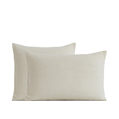 Lot 2 taies d'oreiller - Gaze de coton - LOUISE