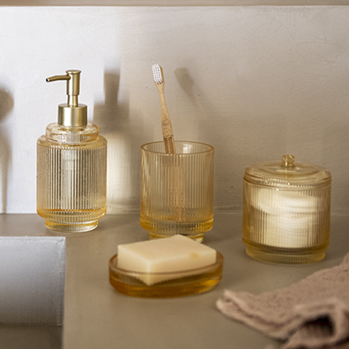 Porte-savon - Verre jaune - AQUA