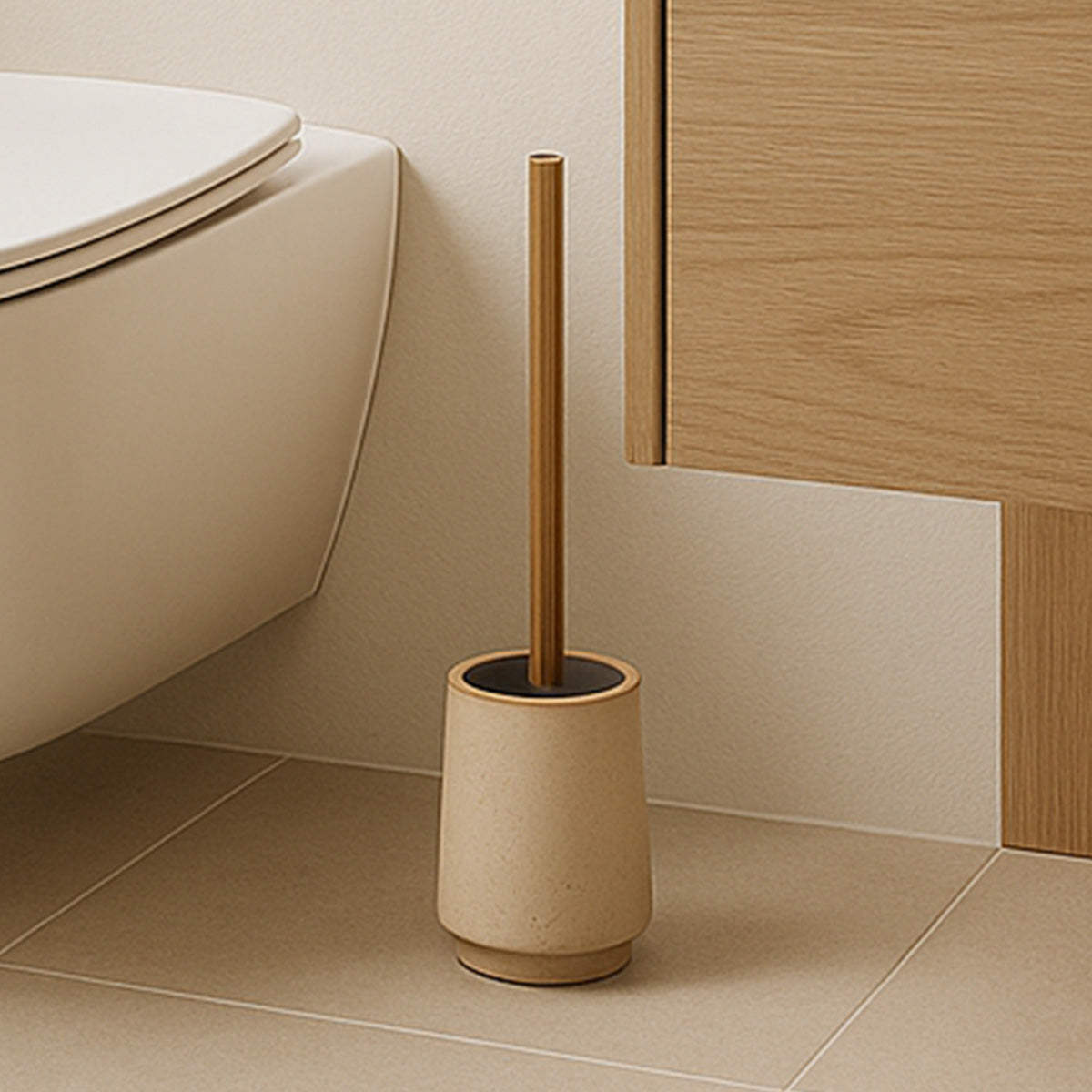 Brosse WC - Céramique beige - ARMONIA