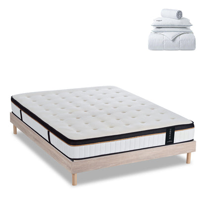 Prêt-à-dormir ÉMERAUDE avec Sommier SÉLÉNA et Accessoires