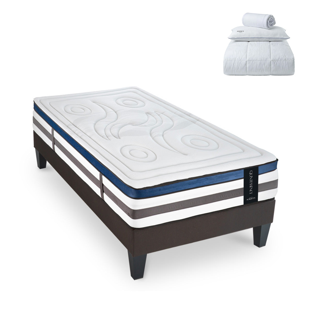 Prêt-à-dormir QUINTESSENCE avec Sommier AURORE et Accessoires
