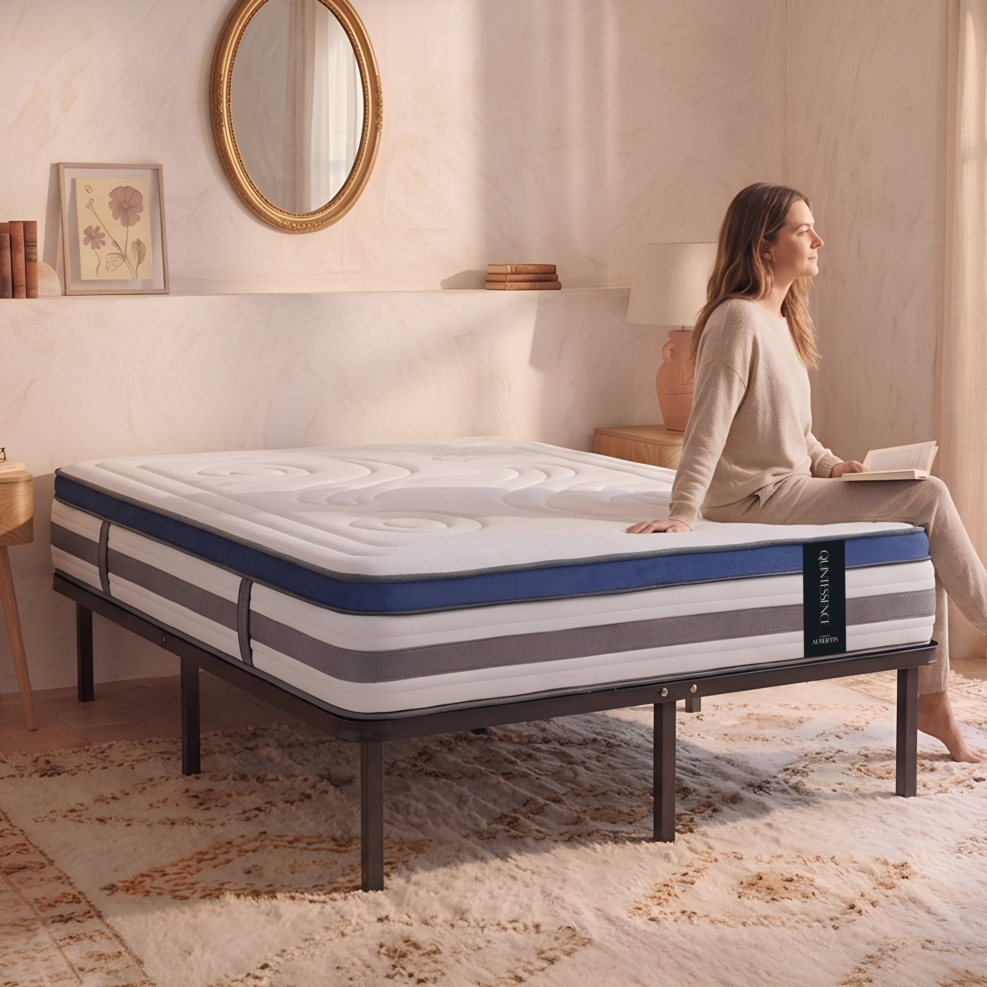 Ensemble Matelas QUINTESSENCE et Sommier CÉLESTE