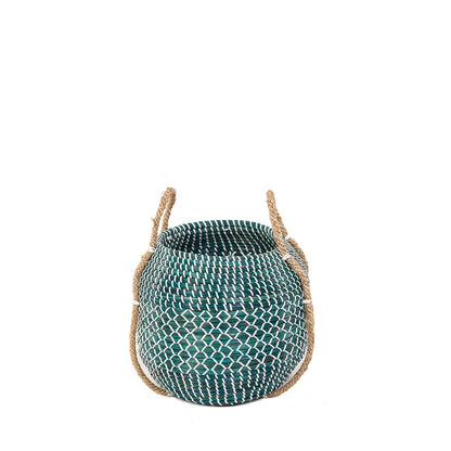 Panier jonc de mer - TURQUOISE
