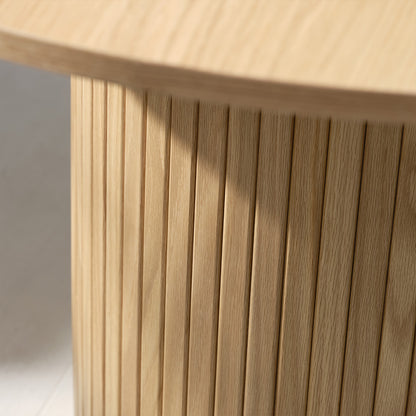 Table à manger ronde 4 personnes ø120 cm - Bois - ALBA