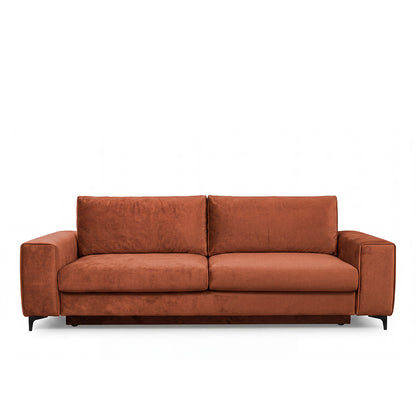 Canapé droit convertible - 3 places - Velours - FIESOLE