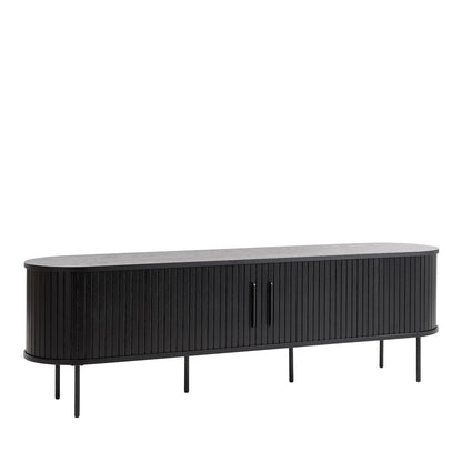Meuble bas 180 cm 2 portes - Bois - ALBA