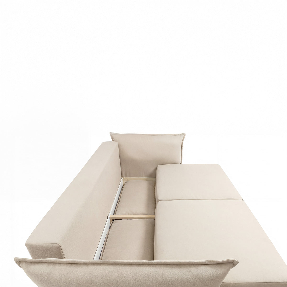 Canapé droit convertible - 3 places - Tissu - VERDURO