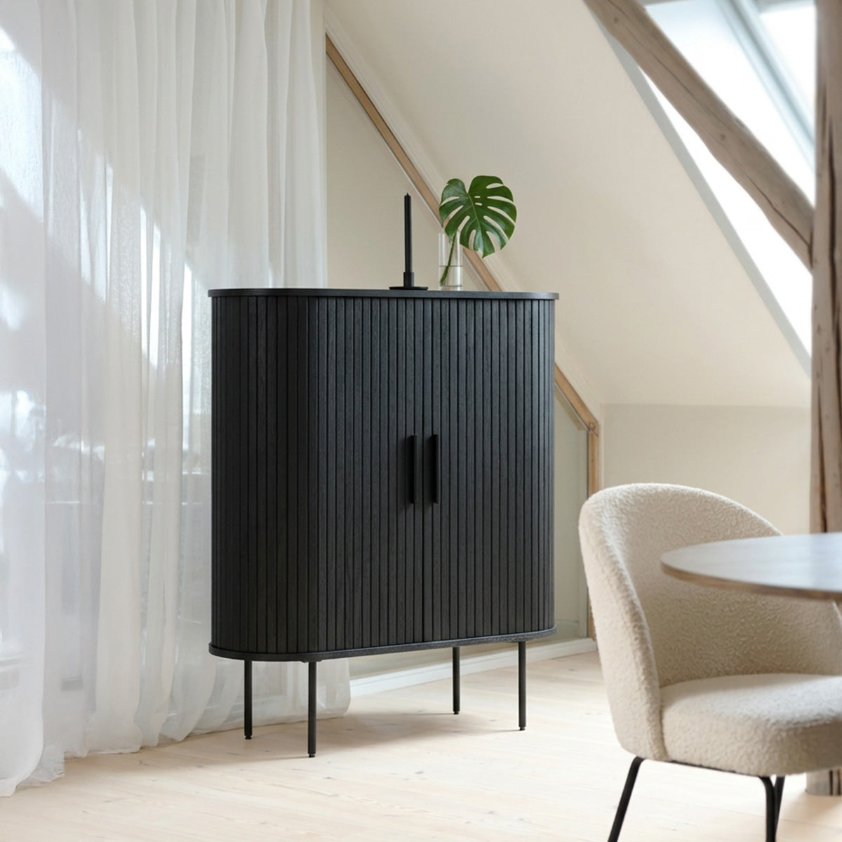 Buffet haut 2 portes - Bois - ALBA