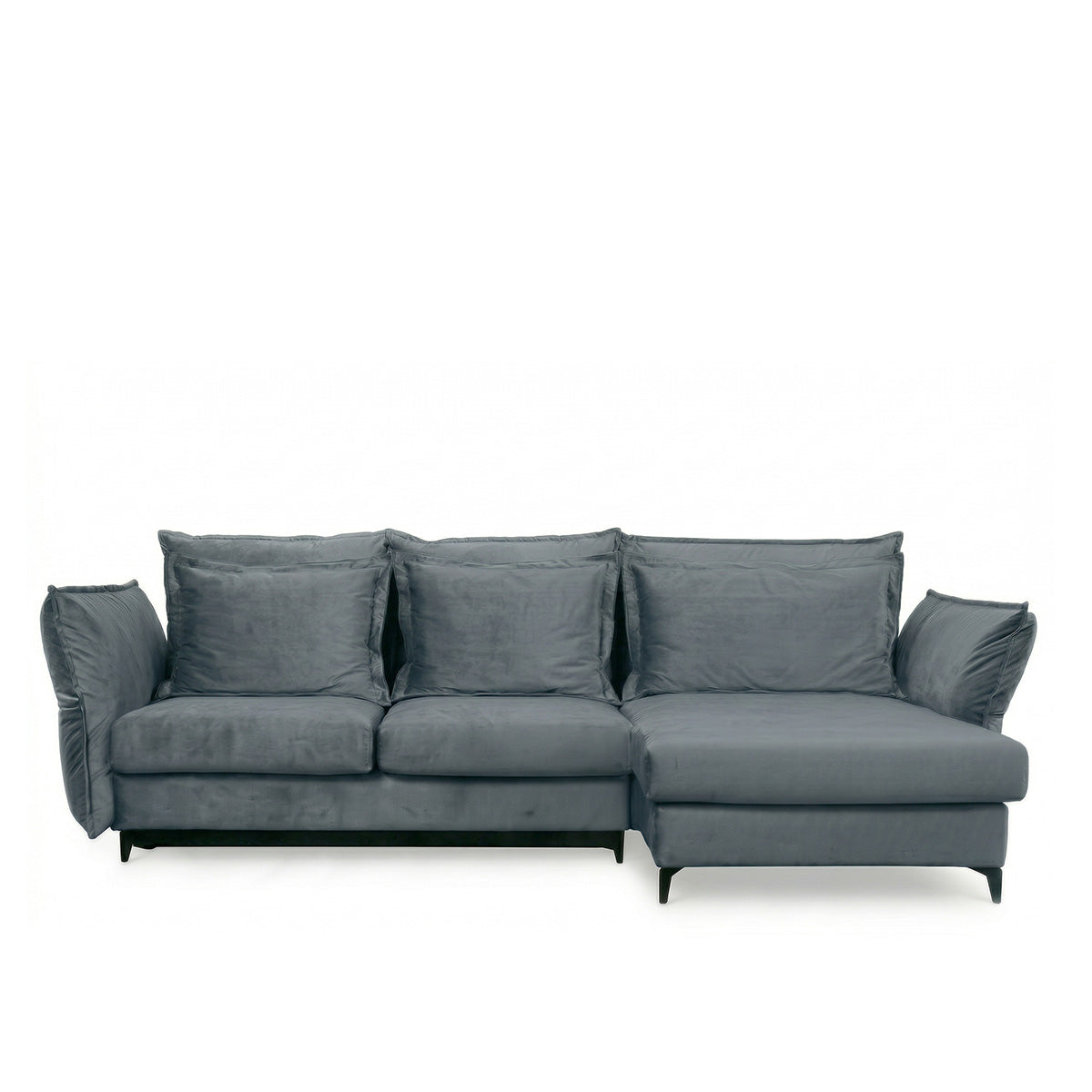 Canapé d'angle convertible - 3 places - Velours - VERDURO