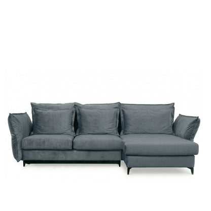 Canapé d'angle convertible - 3 places - Velours - VERDURO
