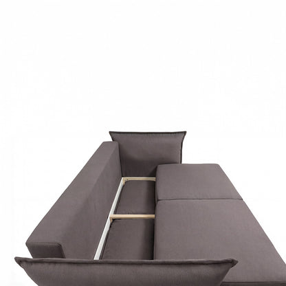 Canapé droit convertible - 3 places - Tissu - VERDURO