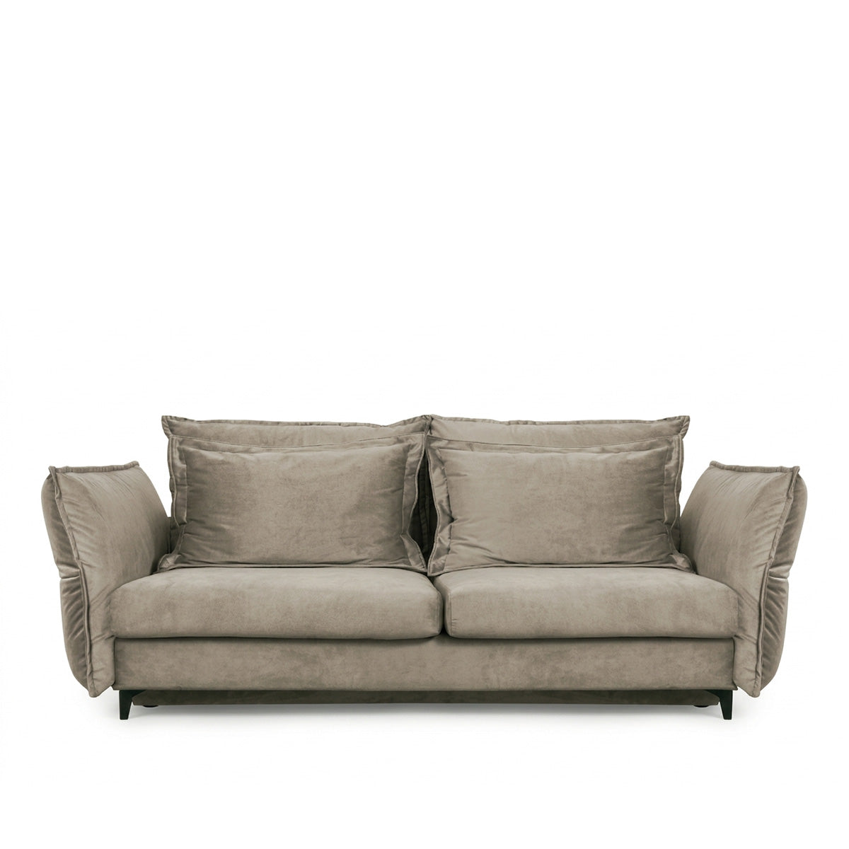 Canapé droit convertible - 3 places - Velours - VERDURO