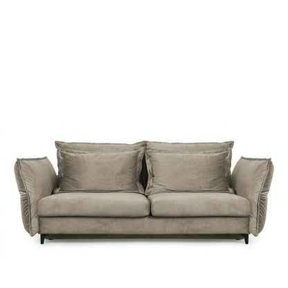 Canapé droit convertible - 3 places - Velours - VERDURO