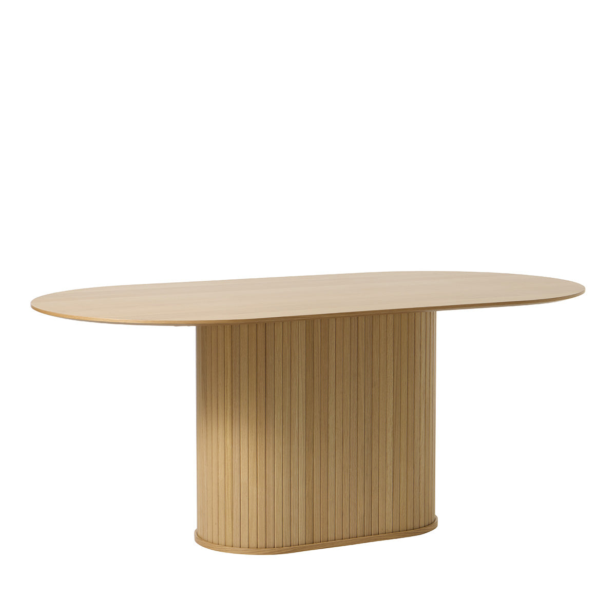 Table à manger ovale 6 personnes 180 cm - Bois - ALBA