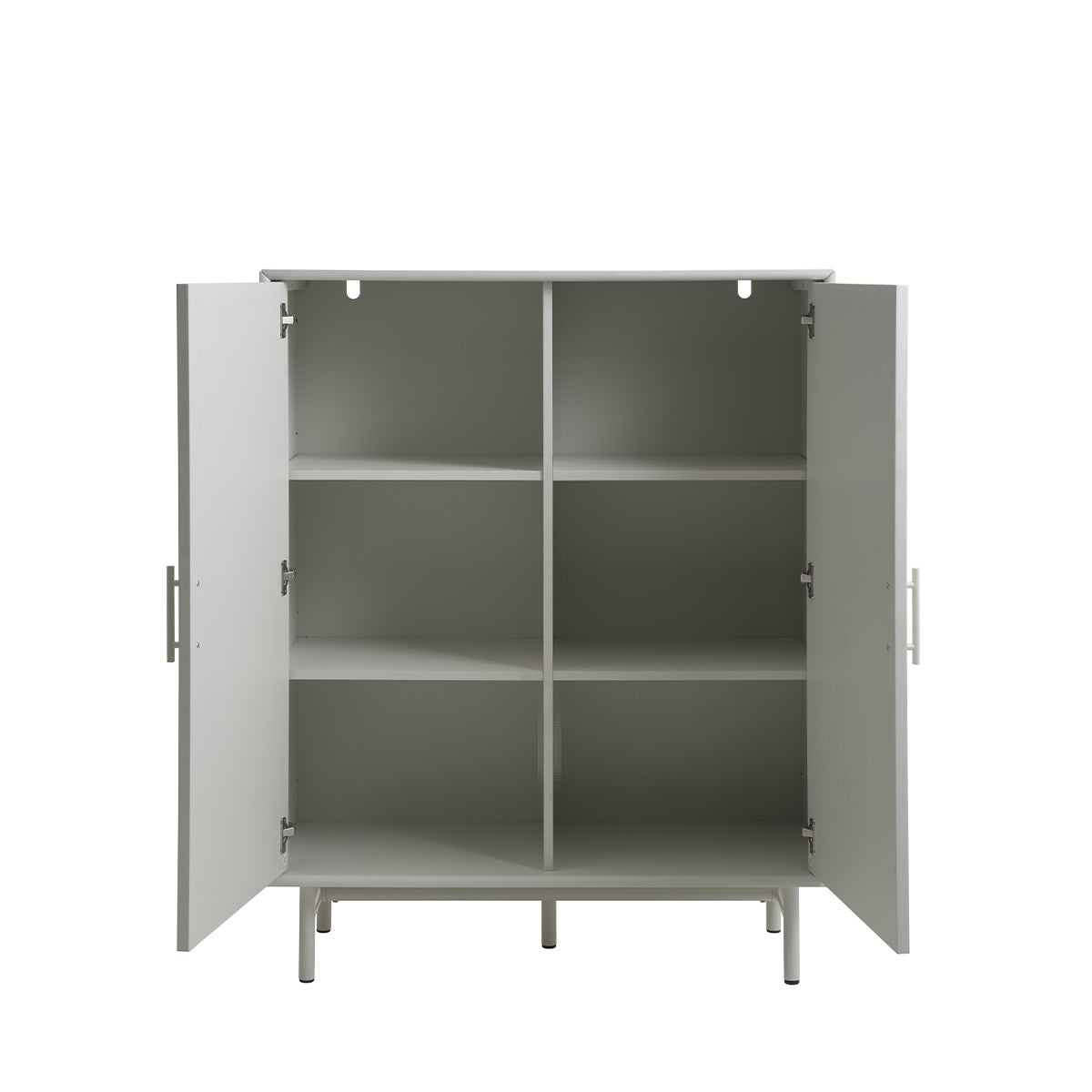 Buffet haut 2 portes - Bois gris clair - MIRANO