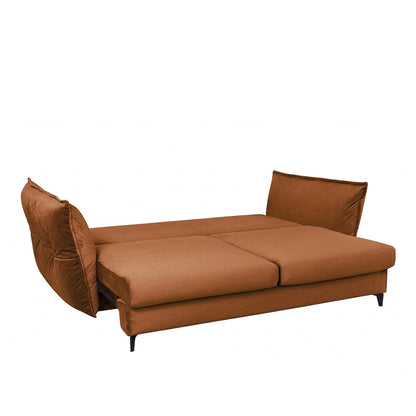 Canapé droit convertible - 3 places - Velours - VERDURO